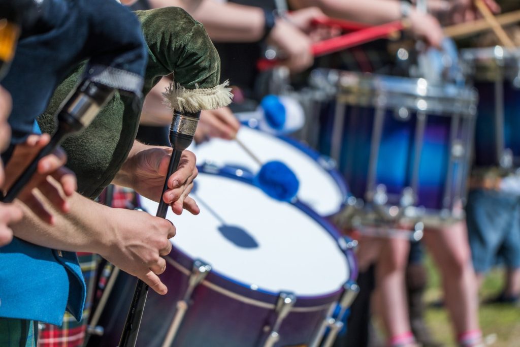 A pipe band