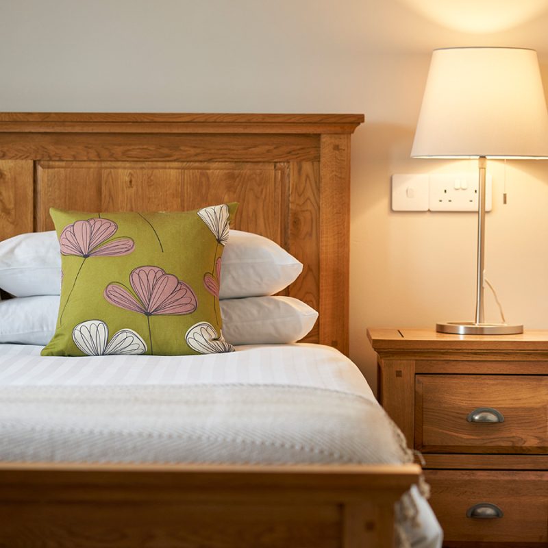 A Double Bed in the Ulbster Arms Hotel in Caithness