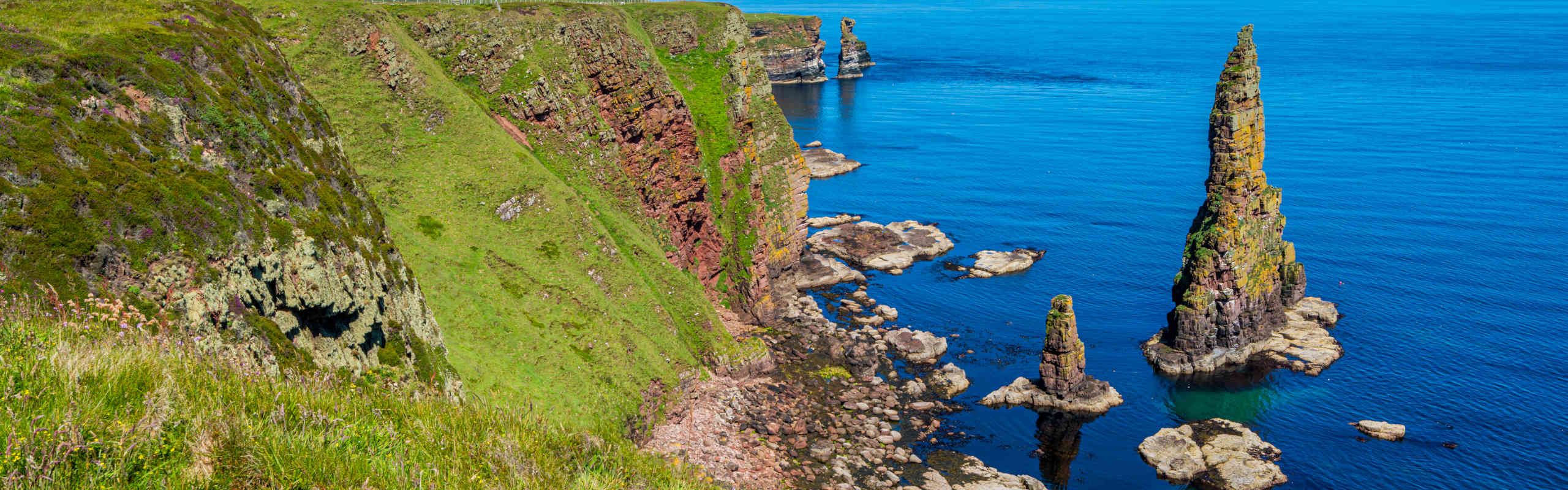 The scenic cliffs and stacks of Dunnet Head