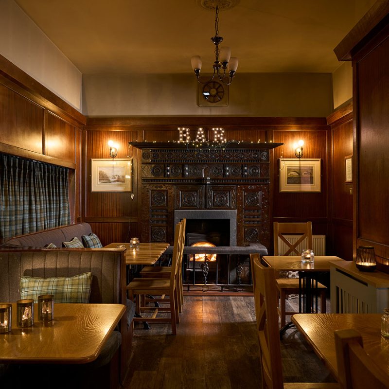 The lounge bar at the Ulbster Arms Hotel in Caithness