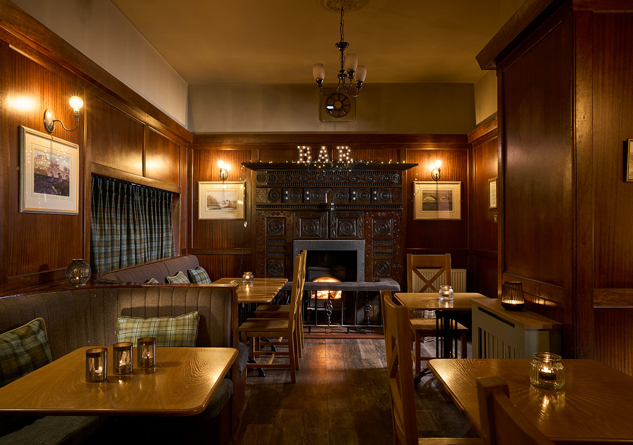 The lounge bar at the Ulbster Arms Hotel in Caithness