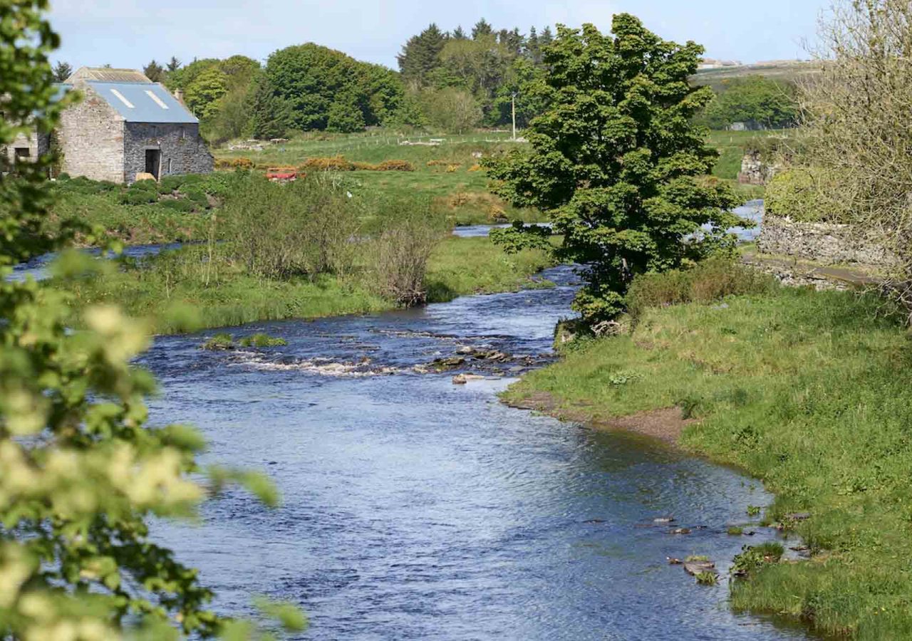 The River Thurso which runs by the Ulbster Arms Hotel