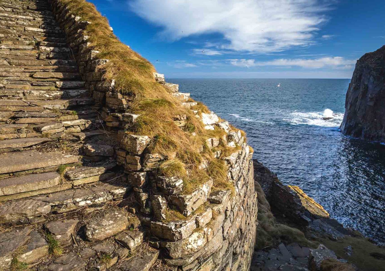 Whaligoe Steps a popular walk and attraction in Caithness