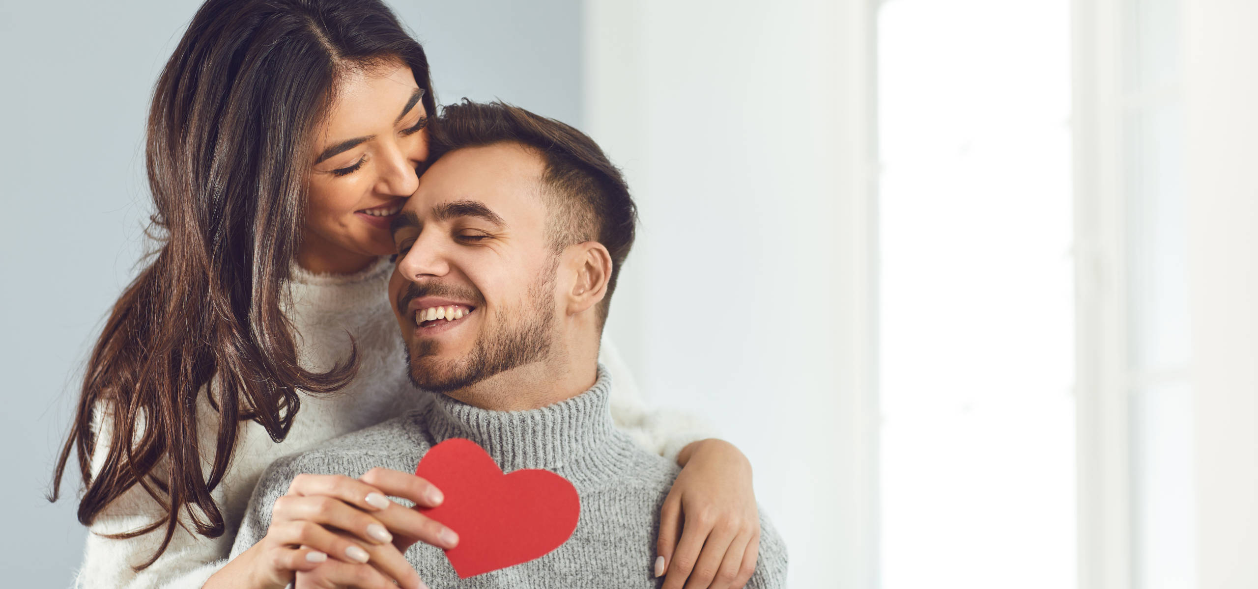 A couple celebrating Valentine's Day