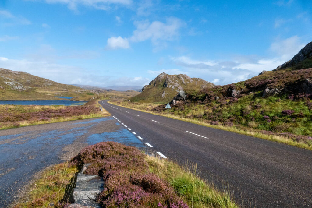 A road in Caithness, far north of Scotland